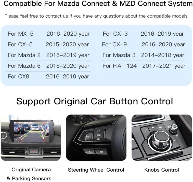 Mazda 2/3/6/CX3/CX5/CX9/MX5 2015-2020 Year Carplay Retrofit-Kit TK78-66-9U0C 00008FZ34 - EZoneTronics