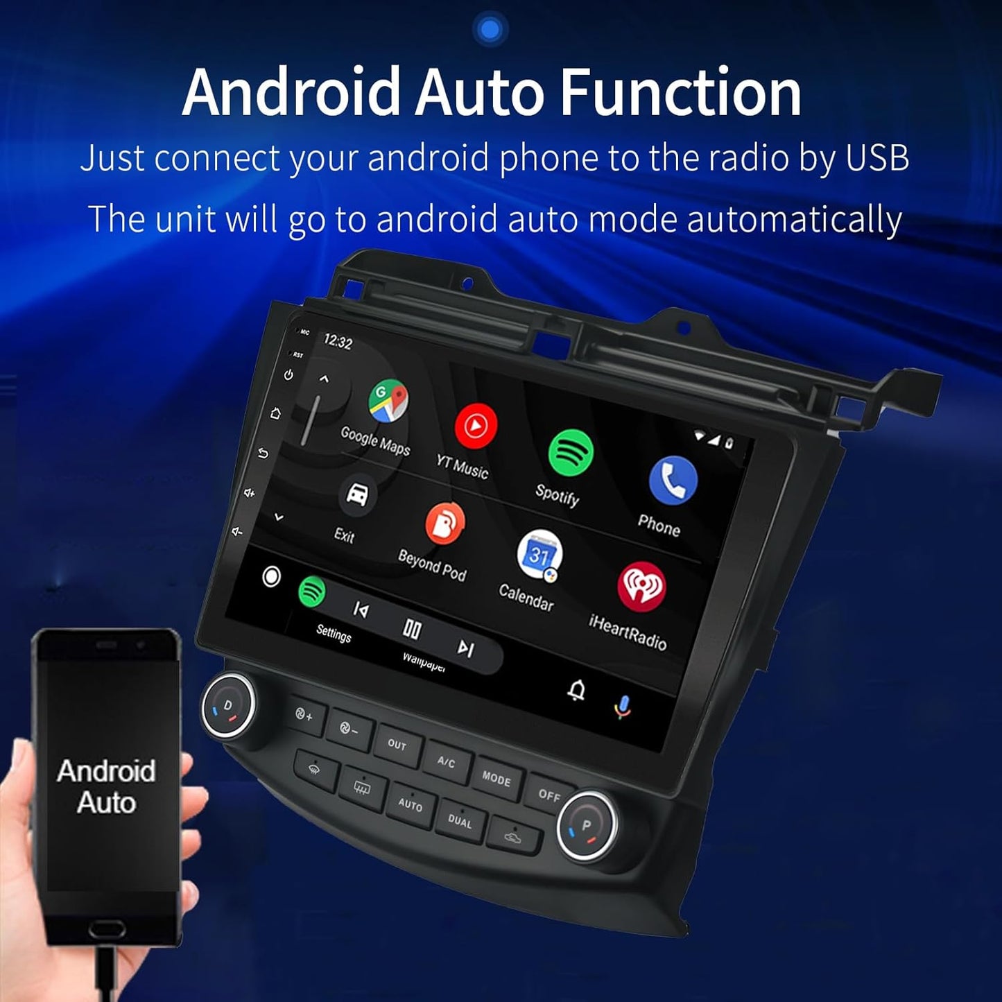 2003-07 Honda Accord Wireless Carplay Radio - EZoneTronics
