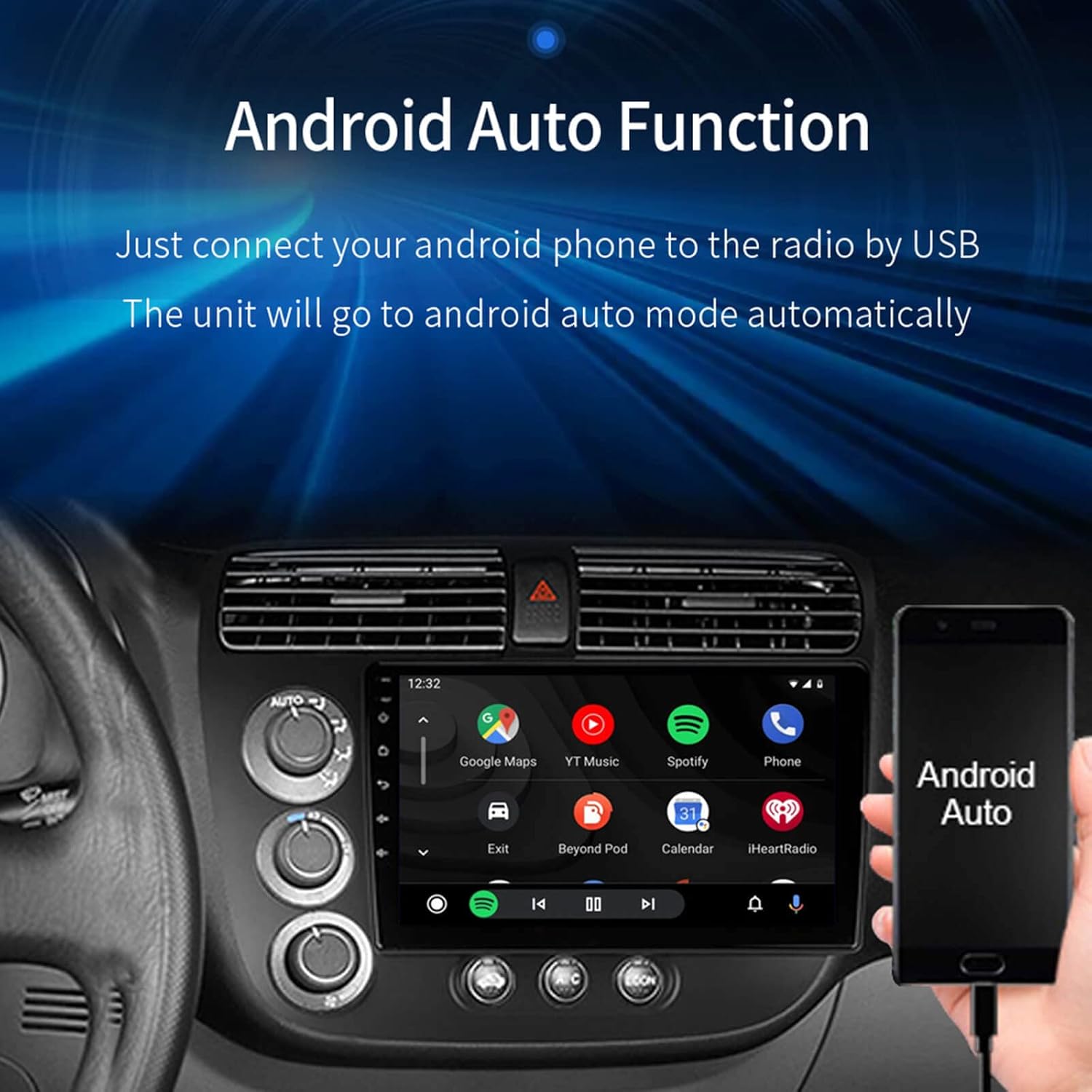2001-2005 Honda Civic Carplay Radio - EZoneTronics