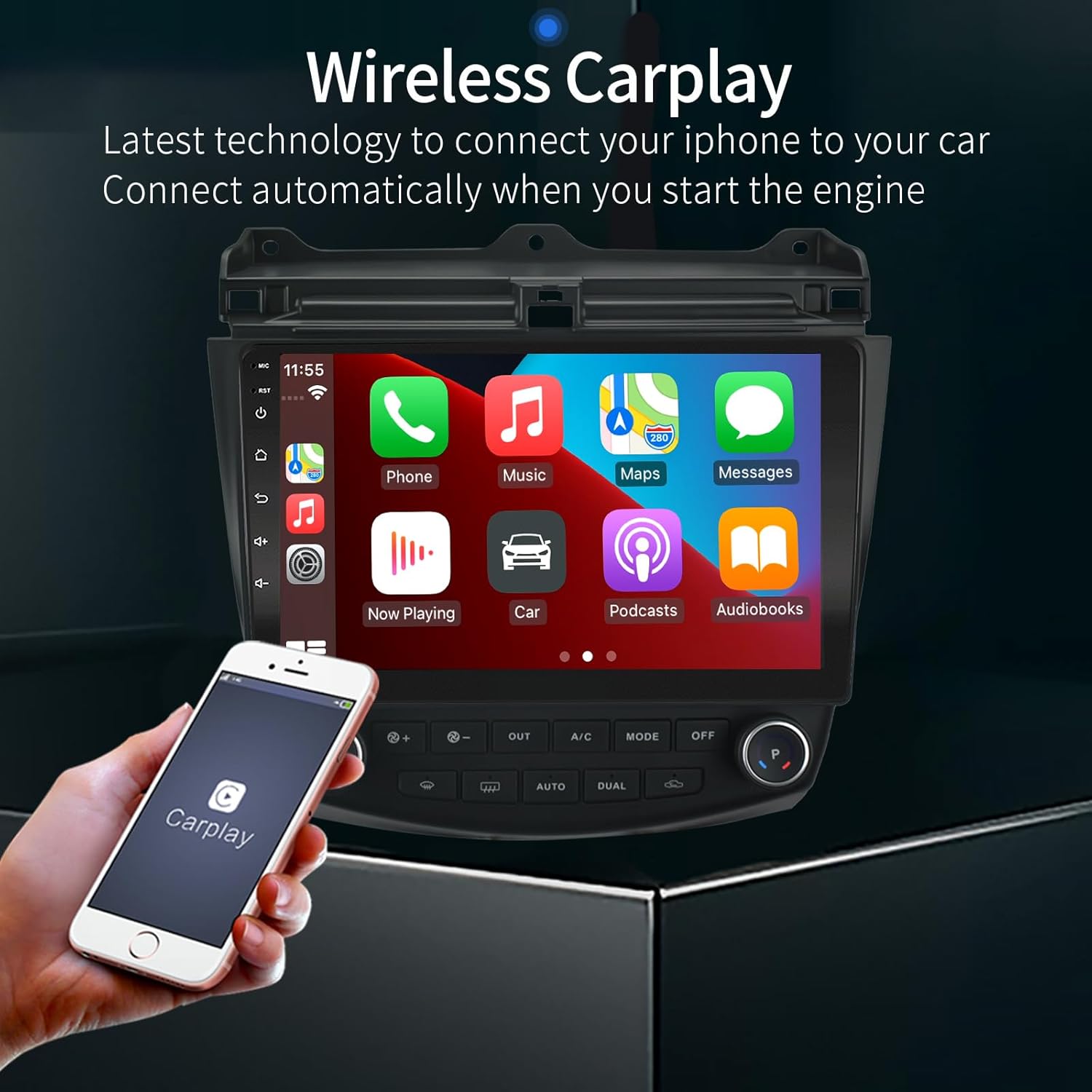 2003-07 Honda Accord Wireless Carplay Radio - EZoneTronics