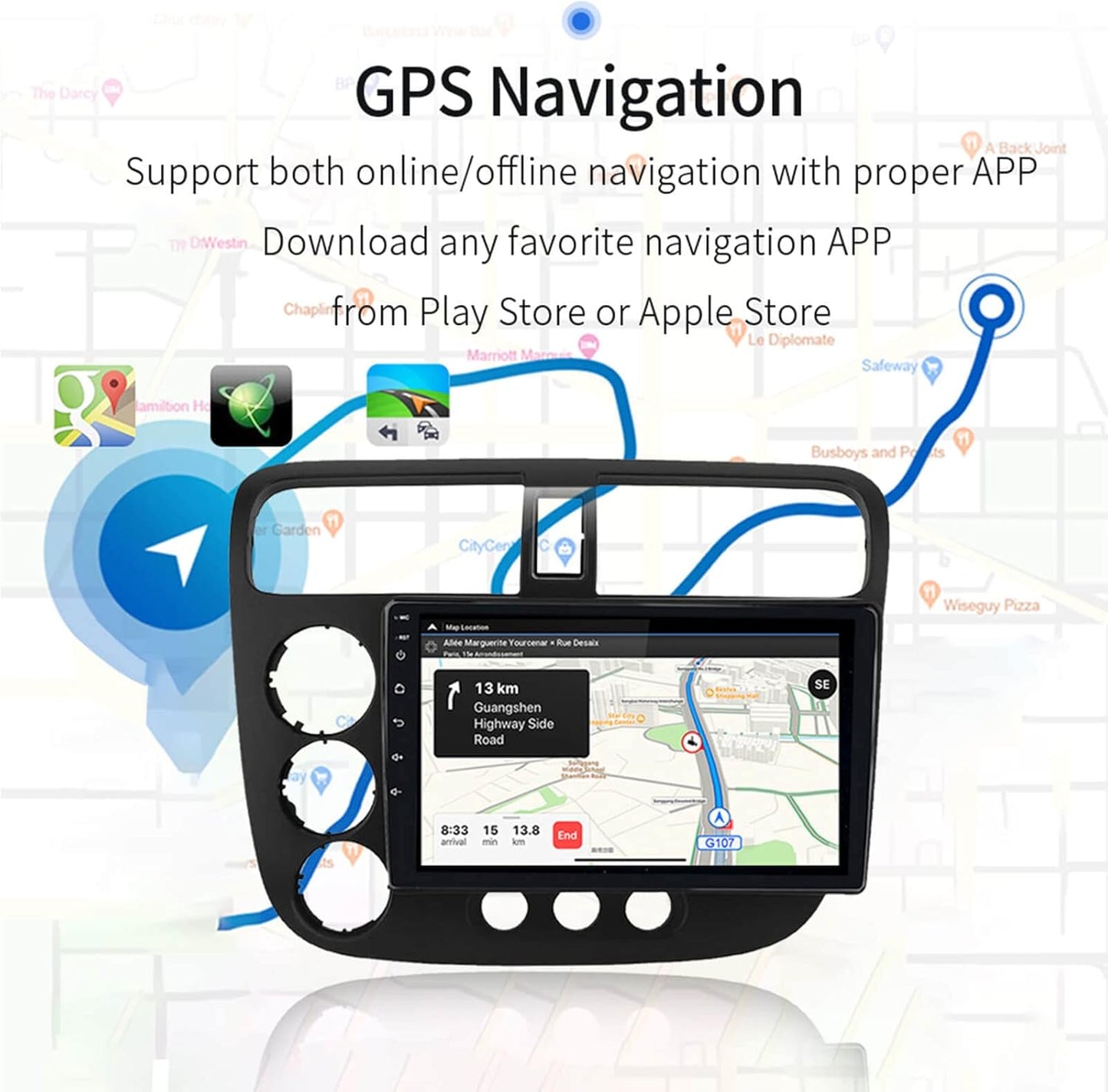 2001-2005 Honda Civic Carplay Radio - EZoneTronics
