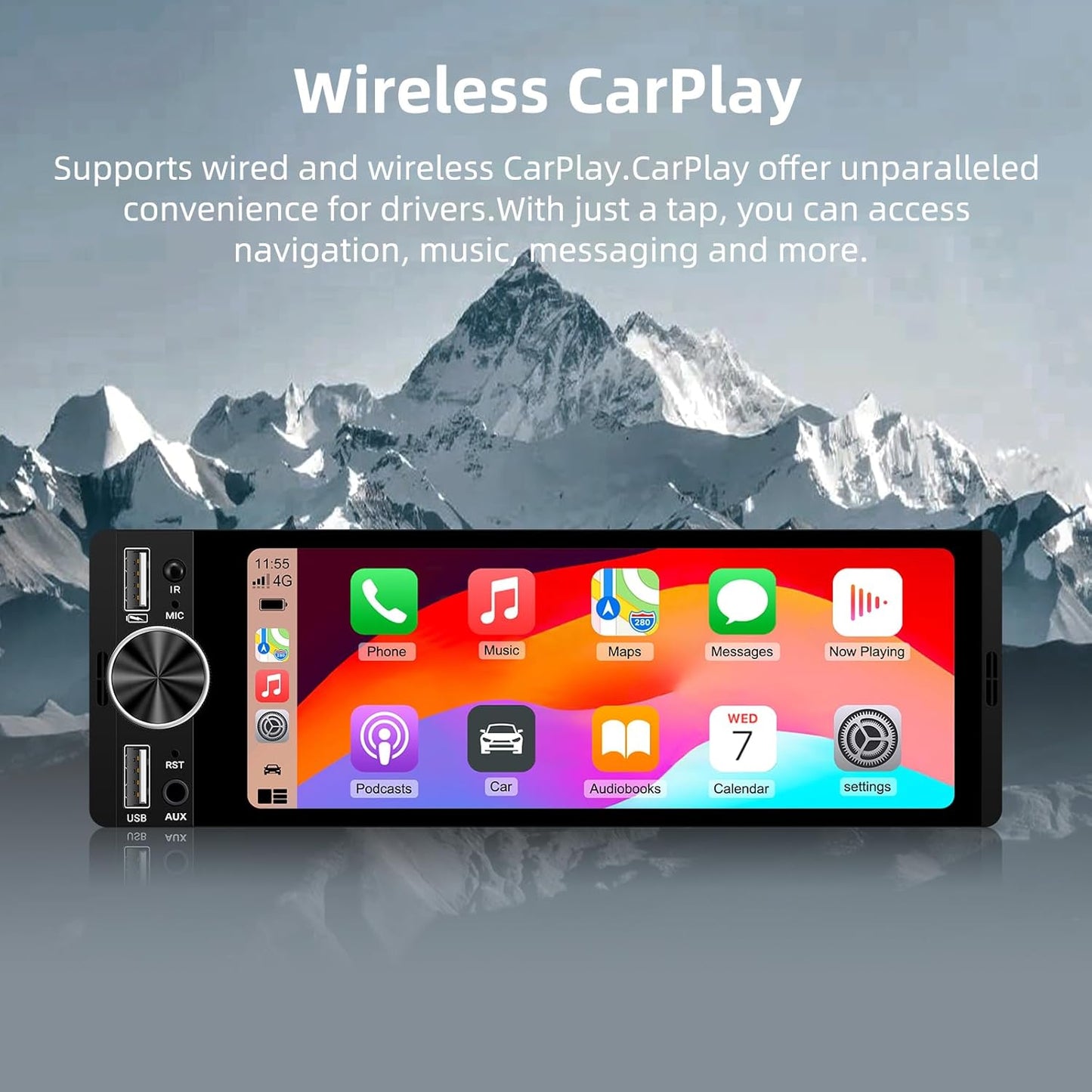 6.36 Inch Single Din Carplay Radio - EZoneTronics