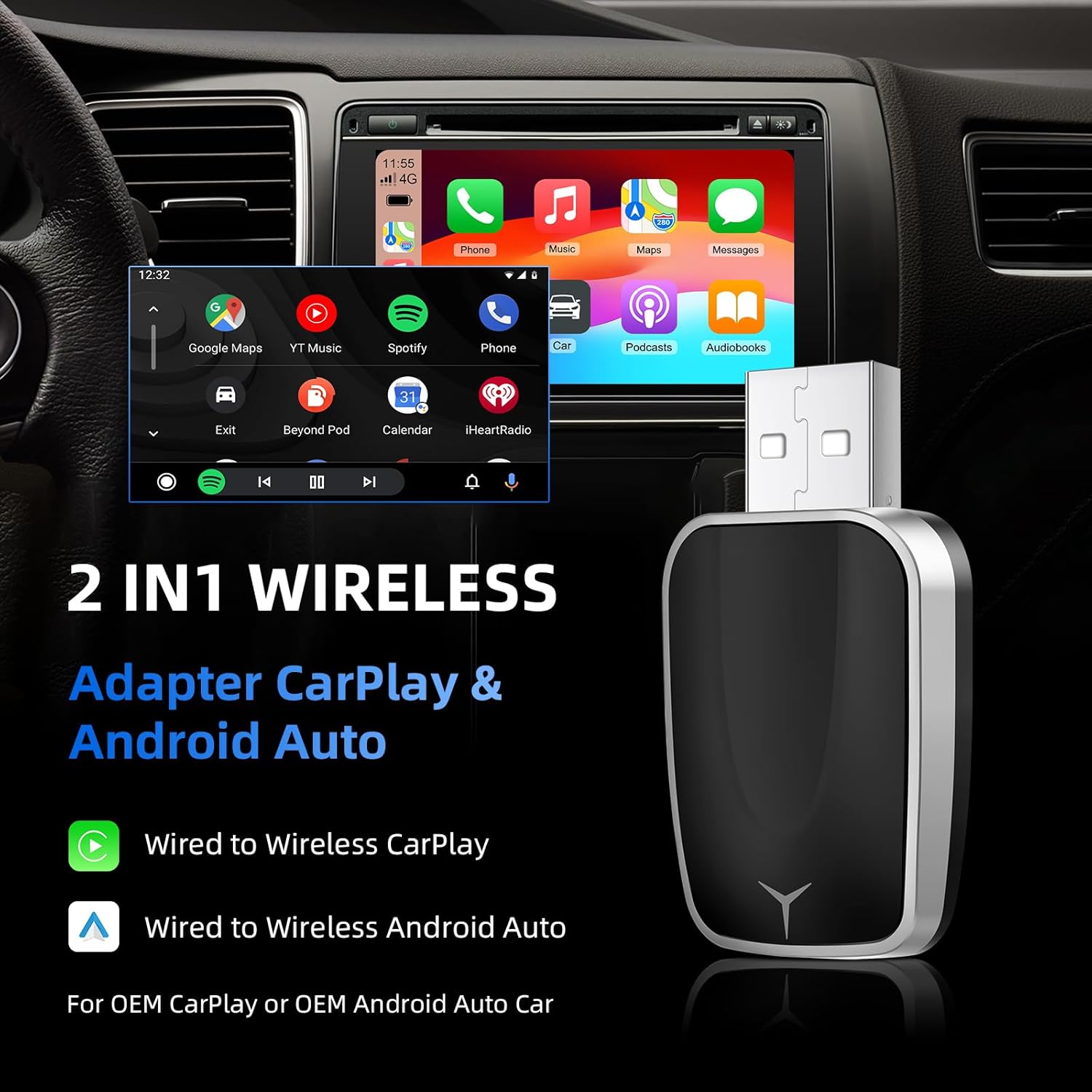 Plug and Play CarPlay Wireless Adapter for - EZoneTronics