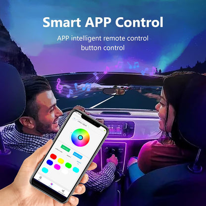 Car Ambient Lighting Kit RGB 18 in 1 256 LED with Wireless APP - EZoneTronics