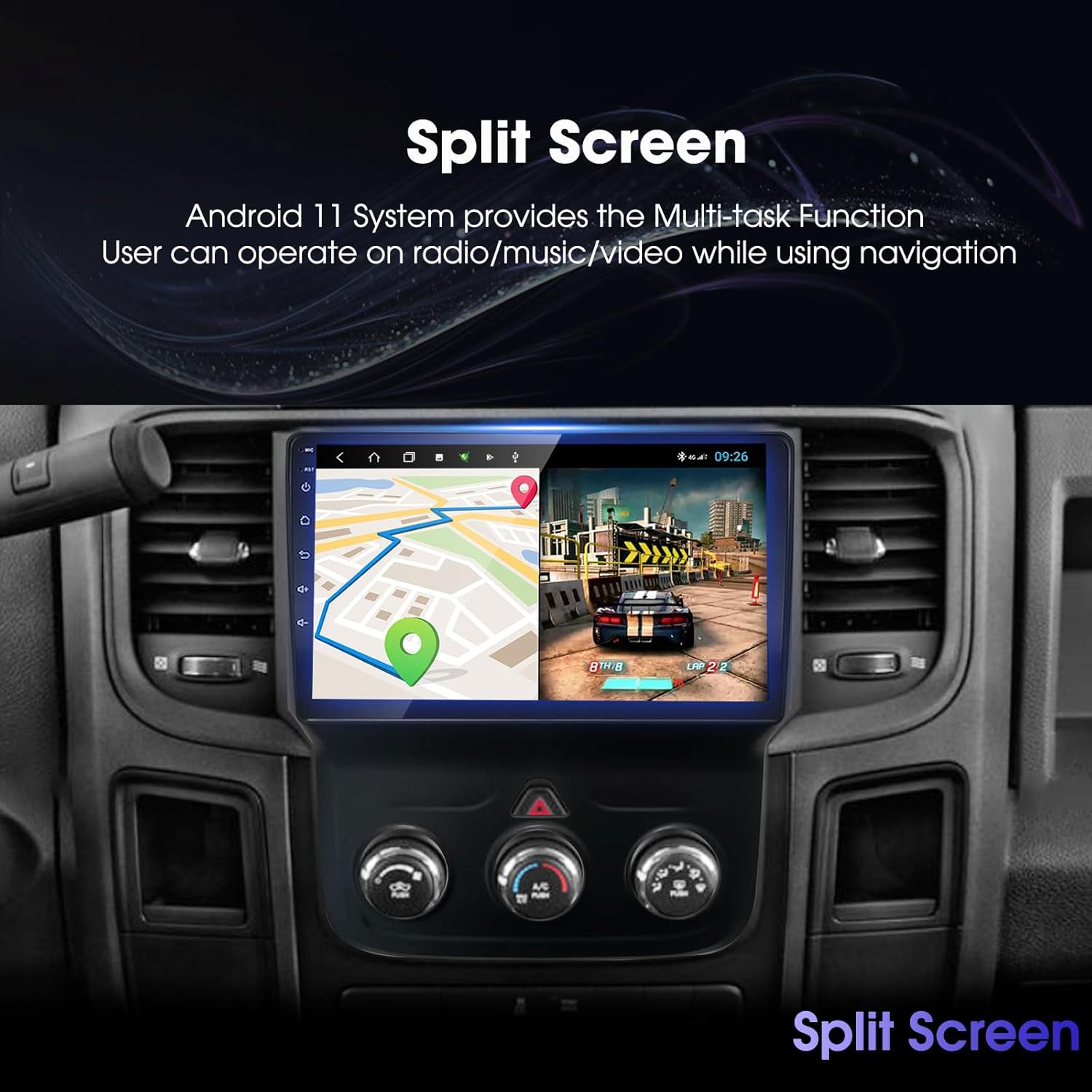 2013-2018 Dodge Ram 1500/2500/3500(Only fit Manual AC) Carplay Radio - EZoneTronics