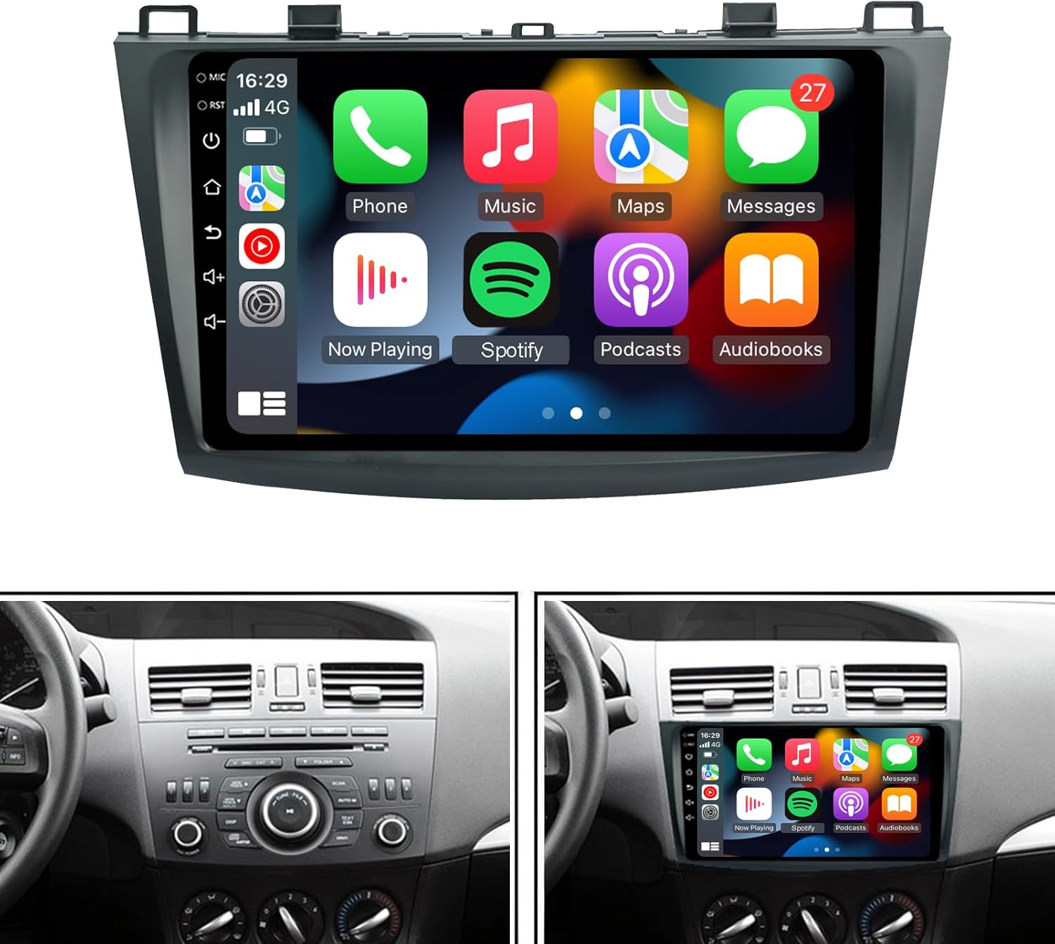 2010-2013 Mazda 3 Wireless Carplay Radio - EZoneTronics
