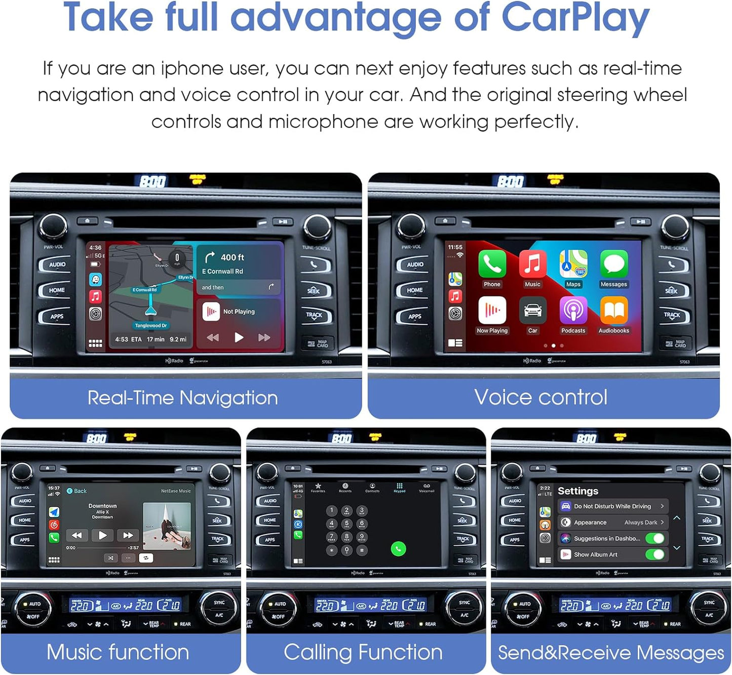 2014-2019 Toyota Carplay Retrofit Kit OEM Decoder - EZoneTronics