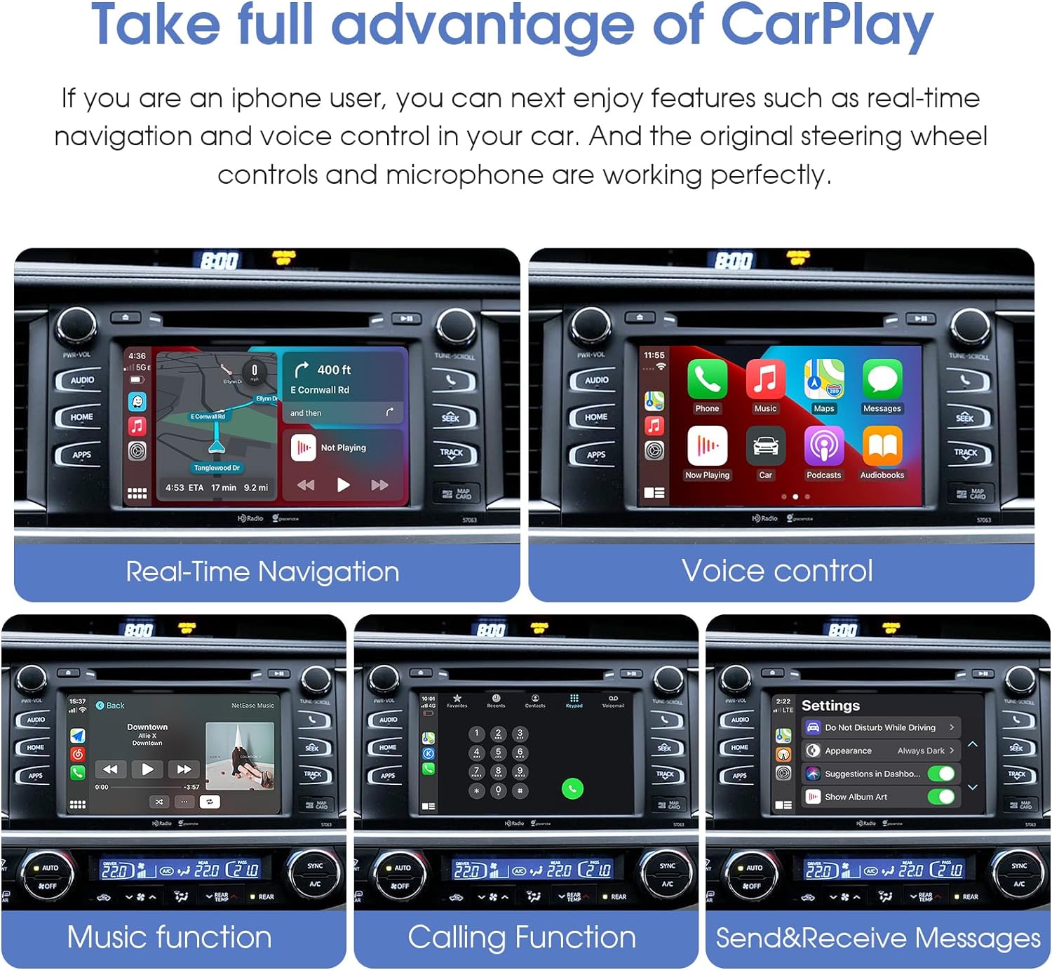 2014-2019 Toyota Carplay Retrofit Kit OEM Decoder - EZoneTronics