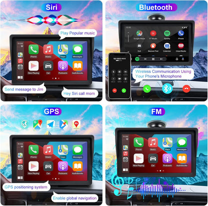 Portable Apple Carplay & Android Auto Screen for Cars - EZoneTronics