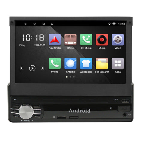 NEW ARRIVAL EZoneTronics 7 inch slip down 1DIN Car Stereo AM/FM Radio Bluetooth MP3 MP4 MP5 Player with USB SD——RM-CT0013 - Ezonetonics